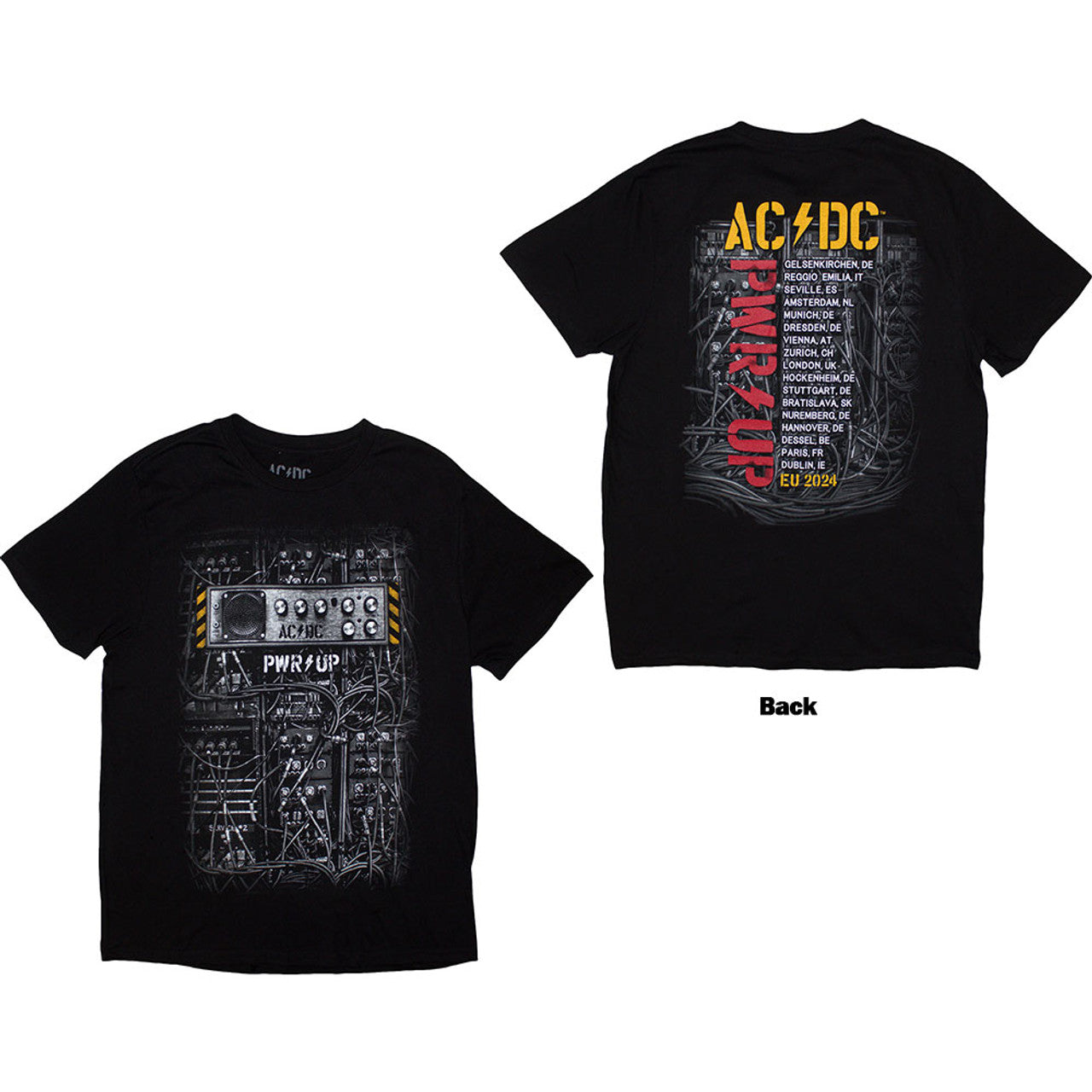 AC DC Wires PWR-UP Tour Shirts