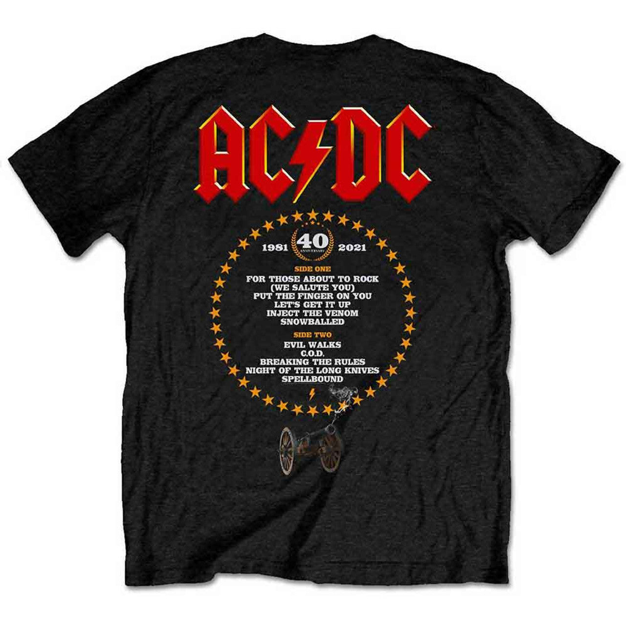 AC/DC Shirt Flaming Cannon Shirts