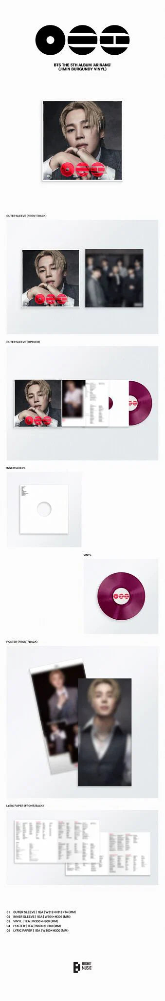 BTS ARIRANG Jimin Vinyl