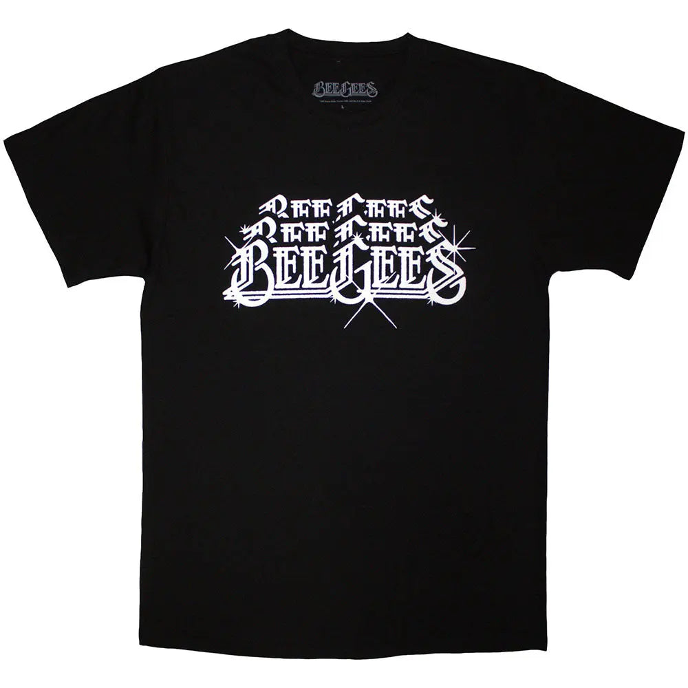 Bee Gees Shirt Stacked Logo (Black) Shirts