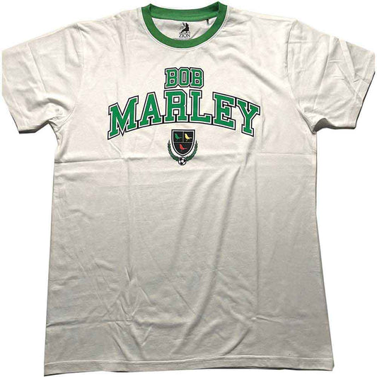 Bob Marley Ringer T-Shirt Collegiate Crest - Ireland Vinyl