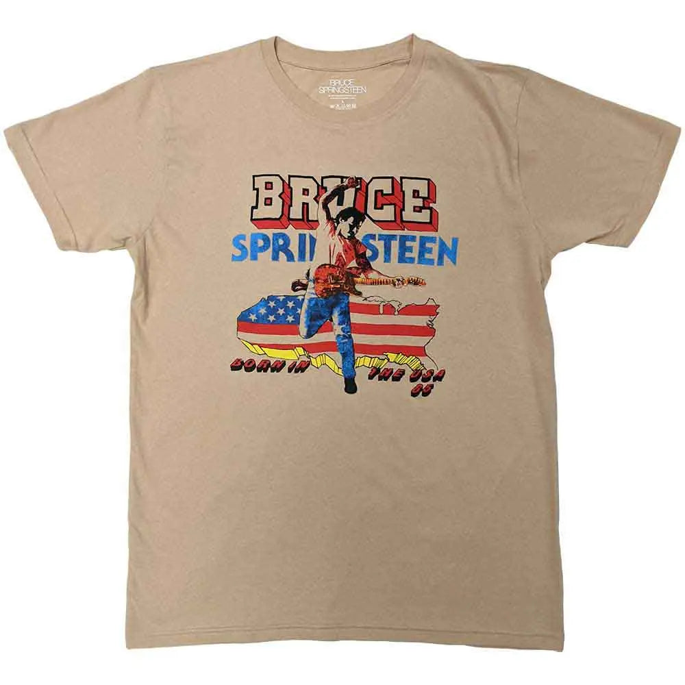 Bruce Springsteen Sand T-Shirt: Born in The USA '85 Shirts