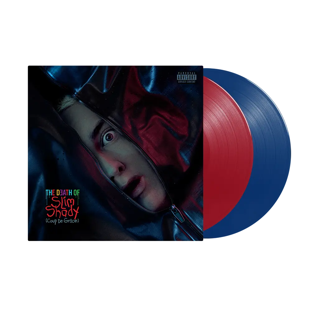 Eminem The Death of Slim Shady (Coup De Grâce) 2LP - Red & Blue Opaque