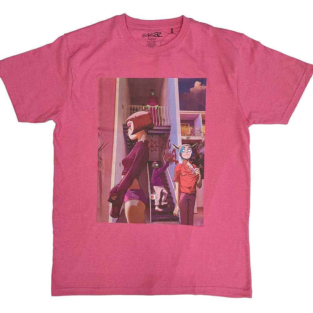 Gorillaz Pink T-Shirt The Static Channel Shirts