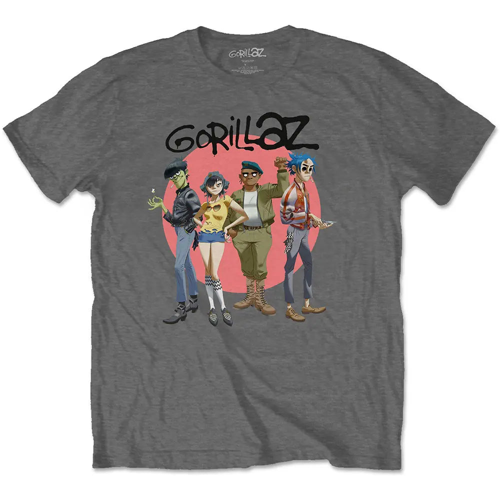 Gorillaz T-Shirt Group Circle Rise Shirts