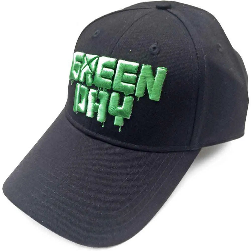 Green Day Baseball Cap: Dripping Logo