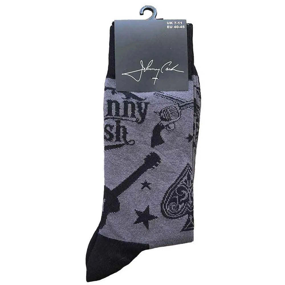 Johnny Cash Ankle Socks: Guitars 'n Guns (UK Size 7 - 11) Shirts