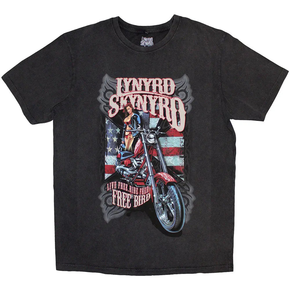 Lynyrd Skynyrd Stone Wash Shirt Ride Free Shirts