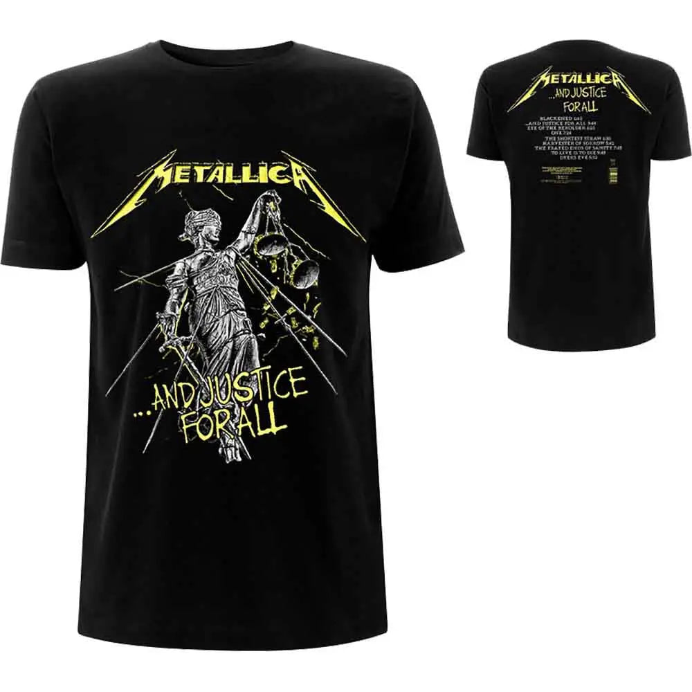 Metallica T-Shirt And Justice For All Tracks (Back Print) Shirts