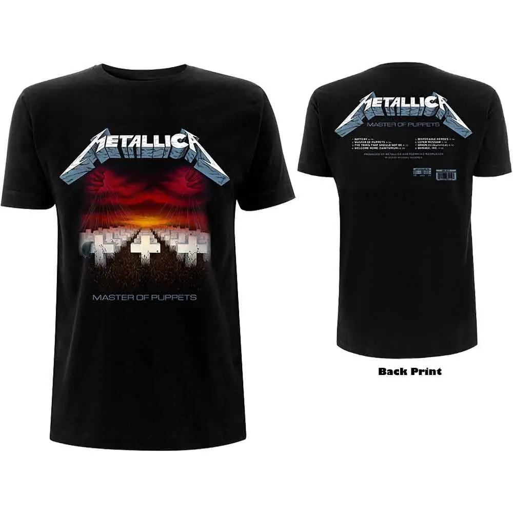 Metallica T-Shirt Master of Puppets Tracks Shirts