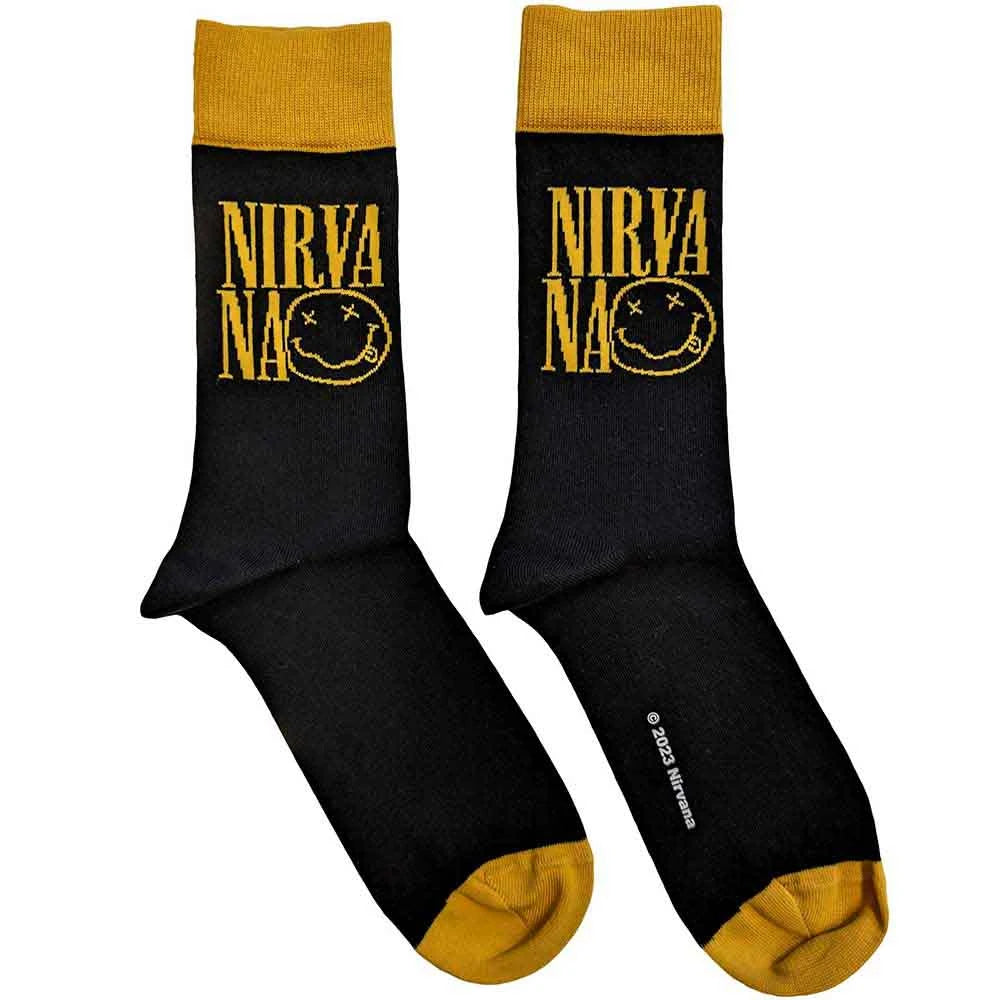 Nirvana Socks - Logo Stacked