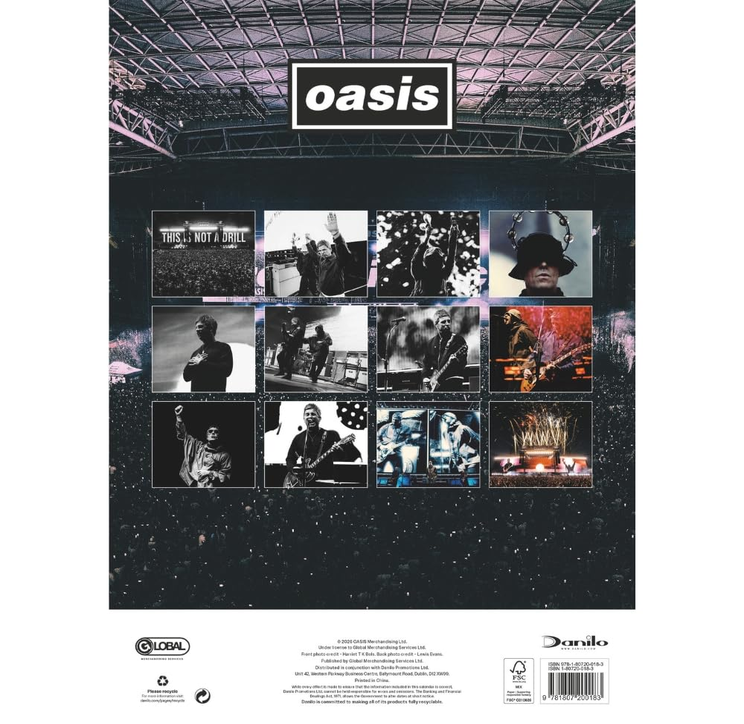 Oasis 2027 A3 Official Calendar