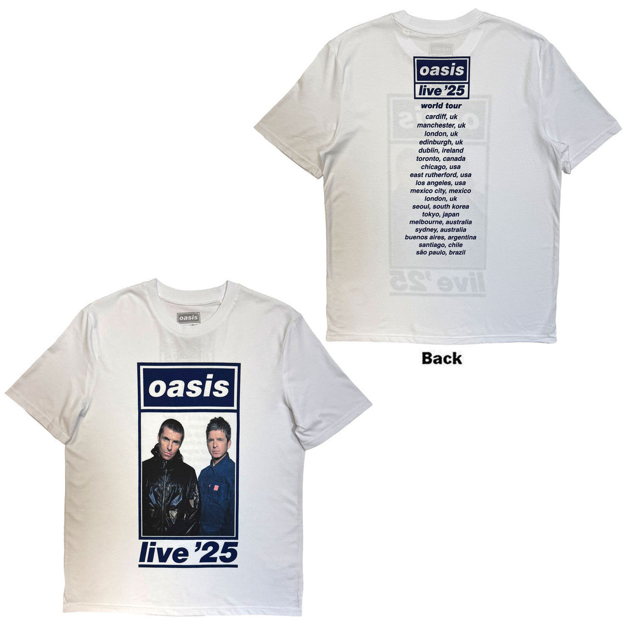 Oasis Shirt - Live '25 World Tour (White)