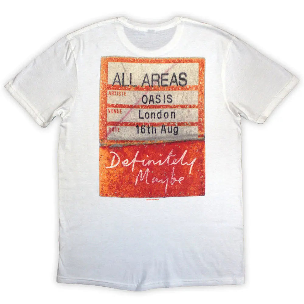 Oasis Shirt Definitely Maybe AAA Pass (White) Shirts