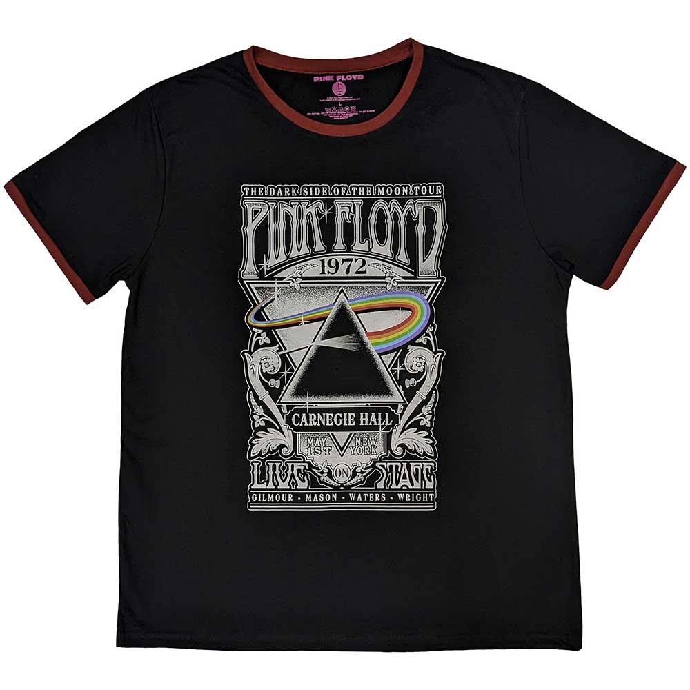 Pink Floyd Ringer T-Shirt Carnegie Hall Poster Shirts