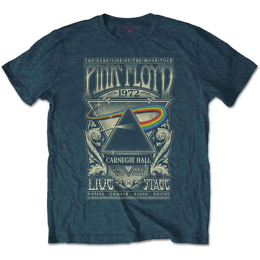 Pink Floyd T-Shirt Carnegie Hall Poster (DENIM Colour) Shirts