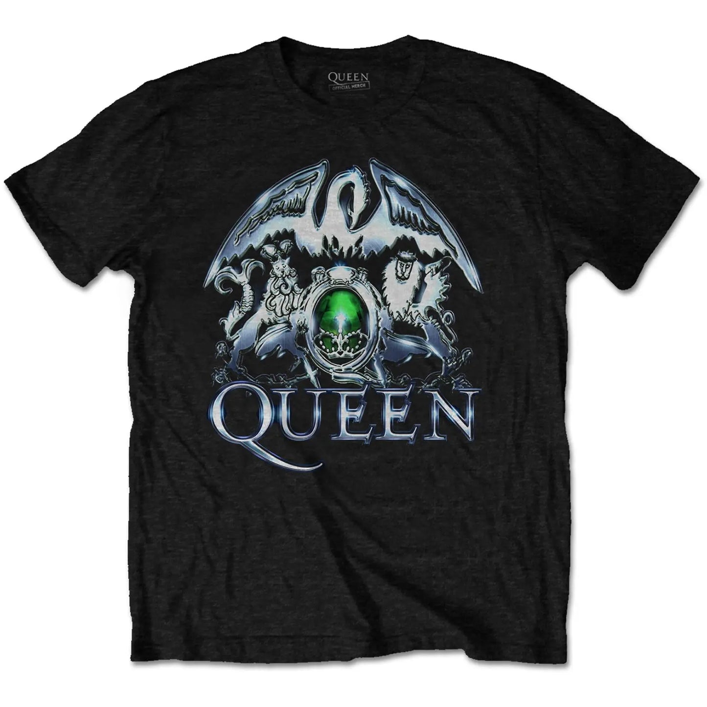 Queen Official Shirt Metal Crest Shirts S