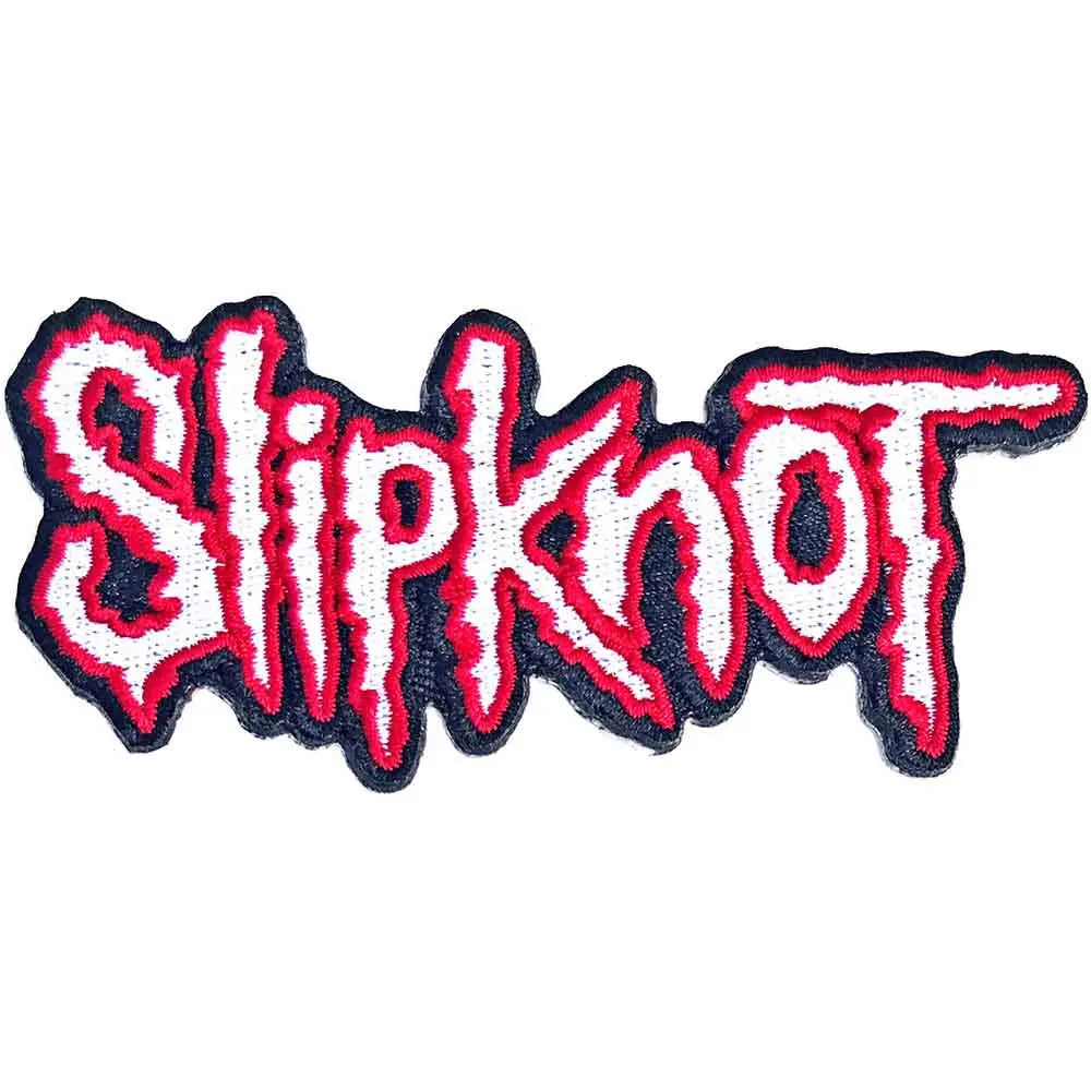 Slipknot Woven Patch Cut-Out Logo Red Border Shirts