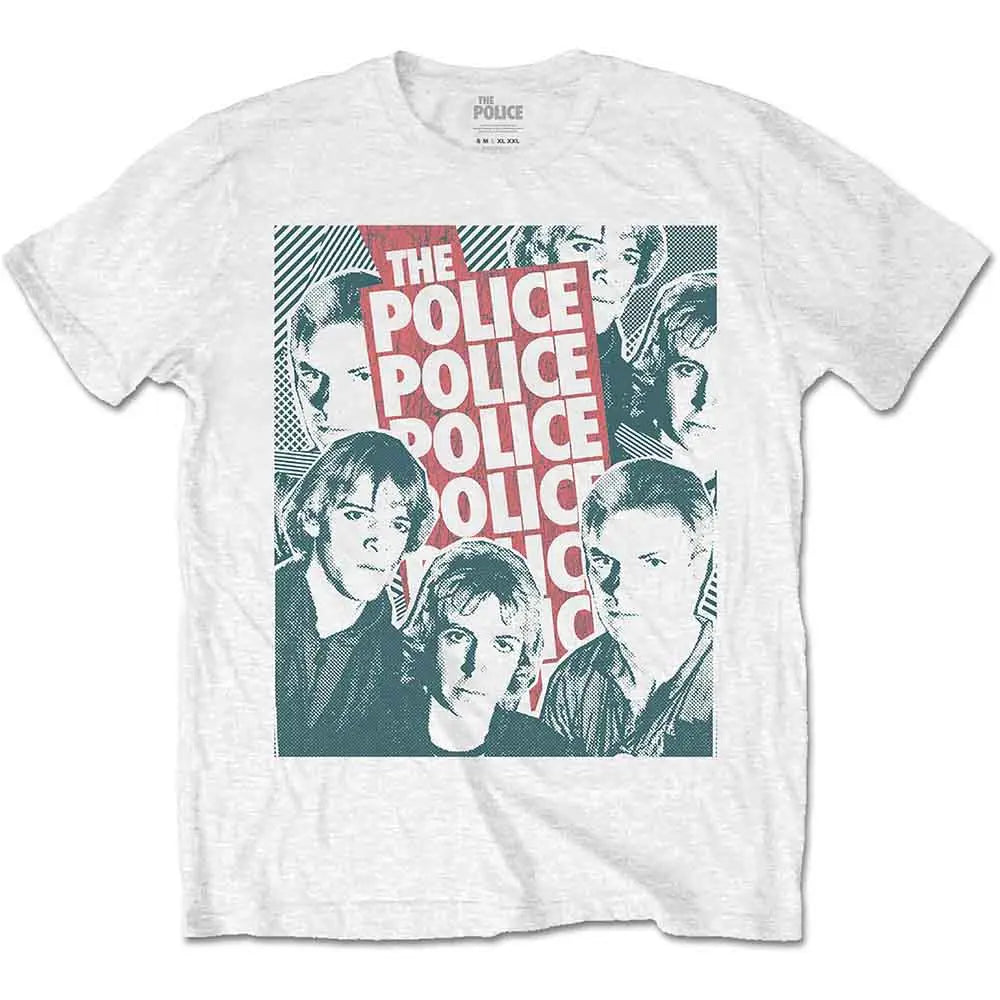 The Police T-Shirt Half-tone Faces Shirts