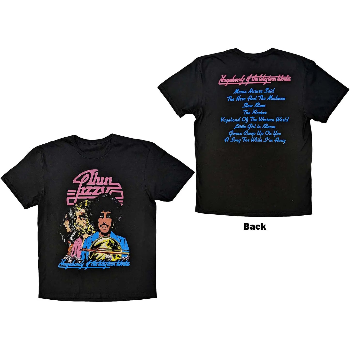 Thin Lizzy Shirt Vagabonds Tracklist (Back Print) Shirts