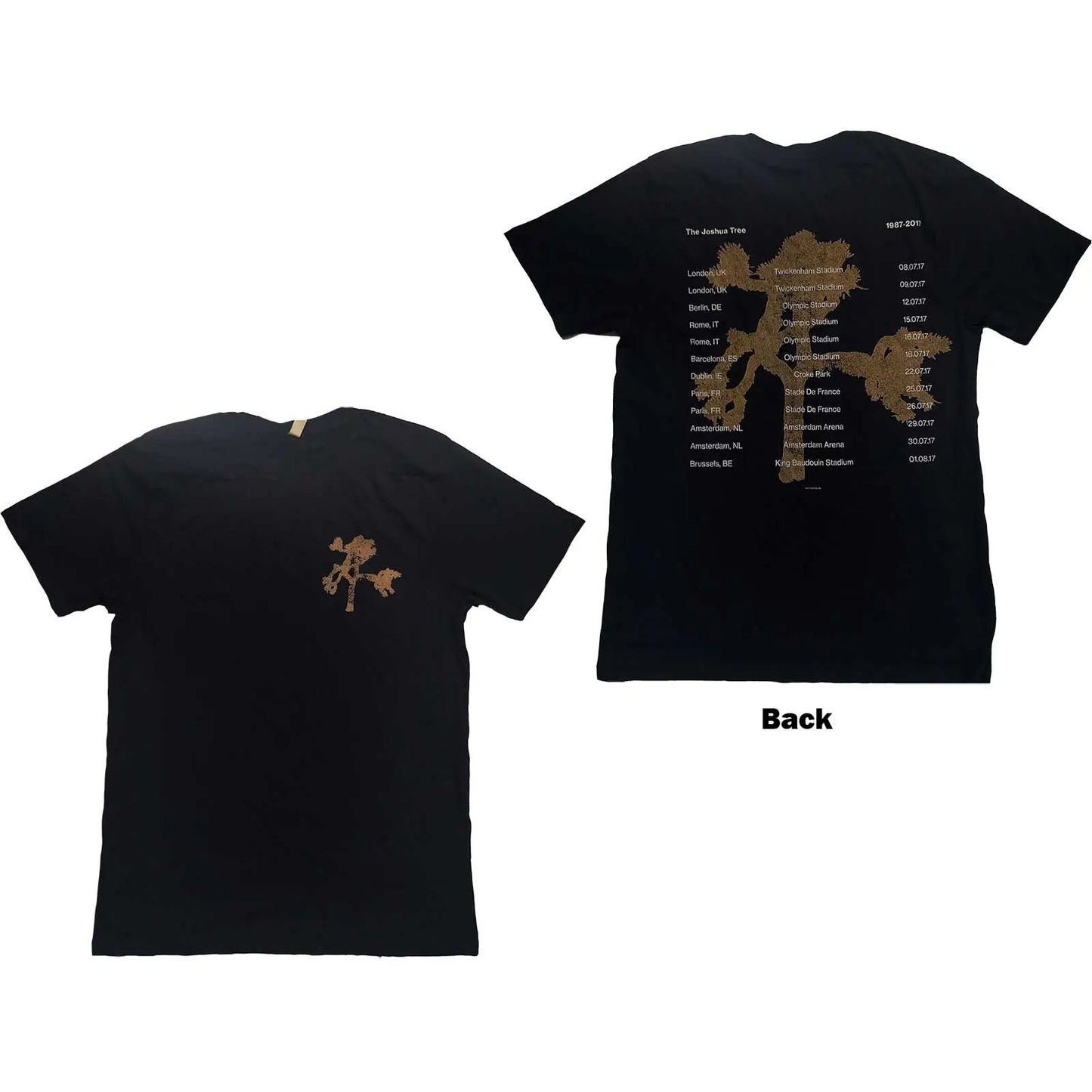 U2 T-Shirt Joshua Tree Dates 2017 Shirts