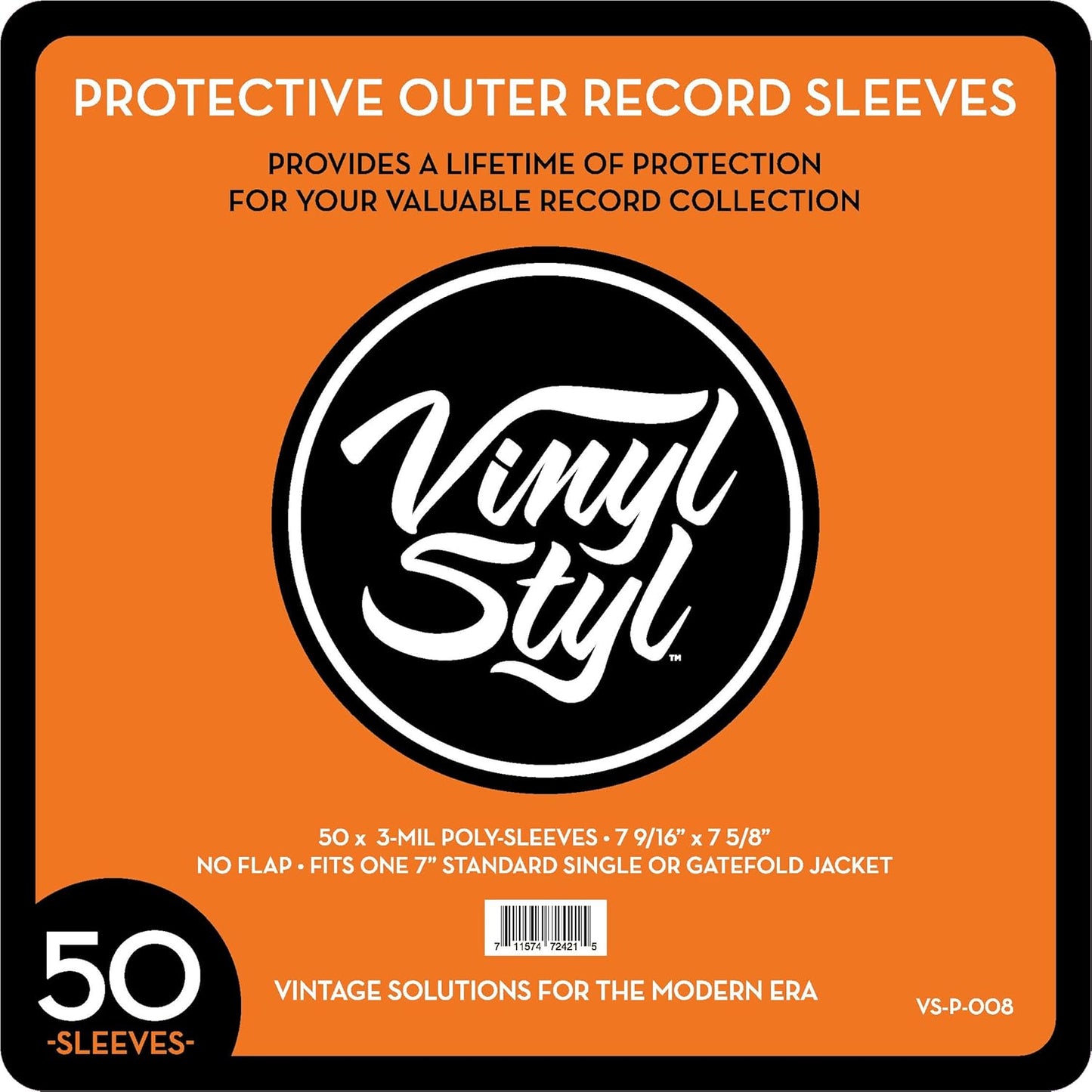 Vinyl Styl™ 7" Vinyl Record Protective Outer Sleeves