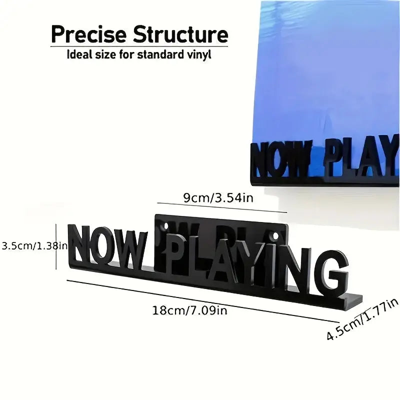 NOW PLAYING - 12" Acrylic Vinyl Wall Mount (Black)