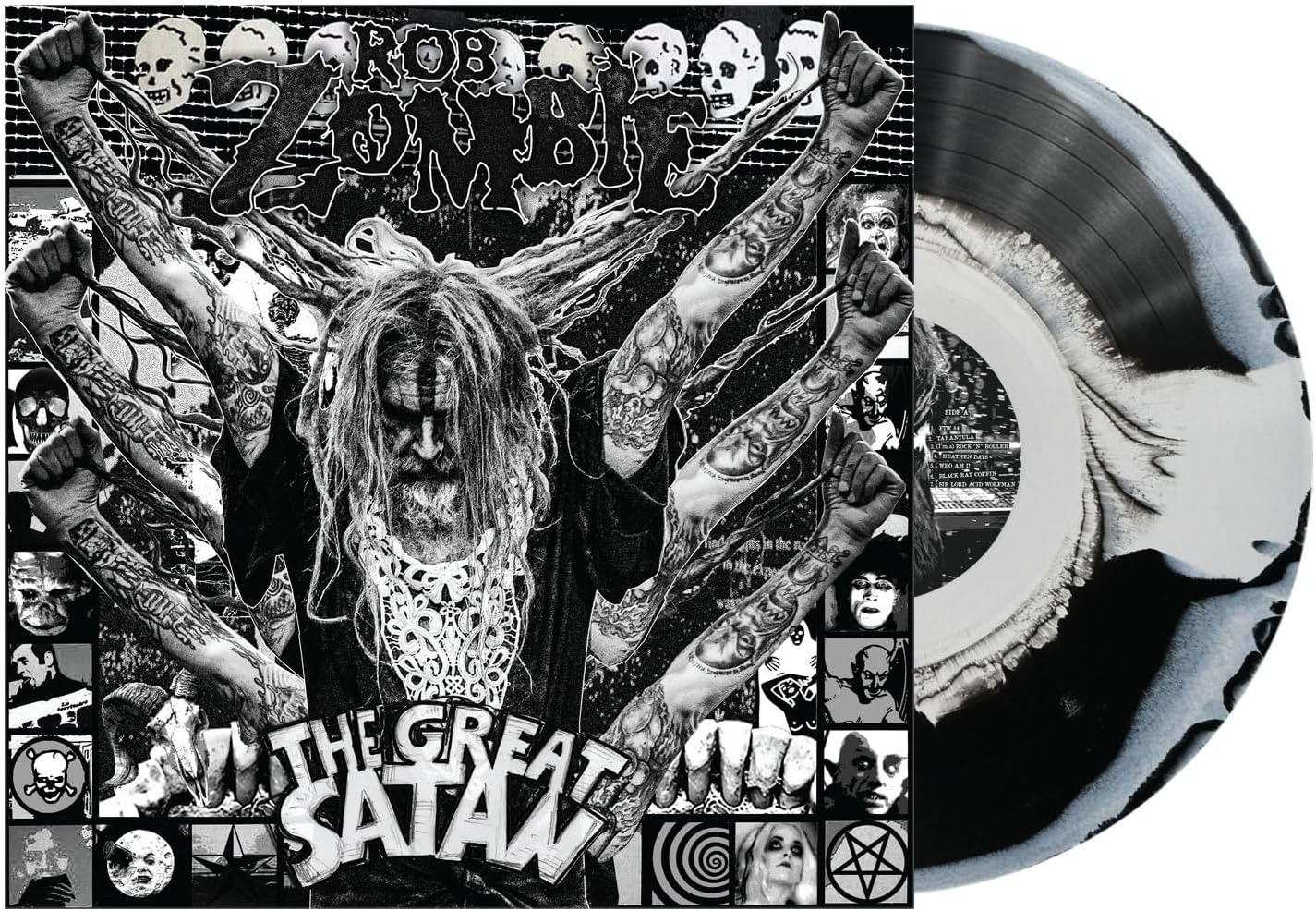 Rob Zombie The Great Satan [Black White Swirl]