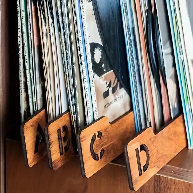 A-Z Wooden Vinyl Dividers