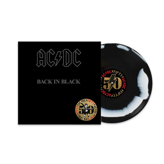 AC/DC Back In Black Black & White Swirl