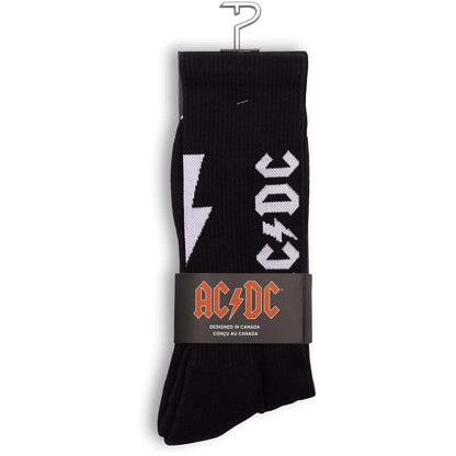 AC DC Crew Socks - Bolt (Black)