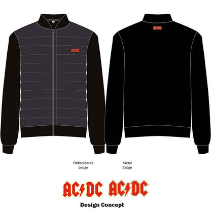 AC/DC Quilted Jacket: Logo (Black)