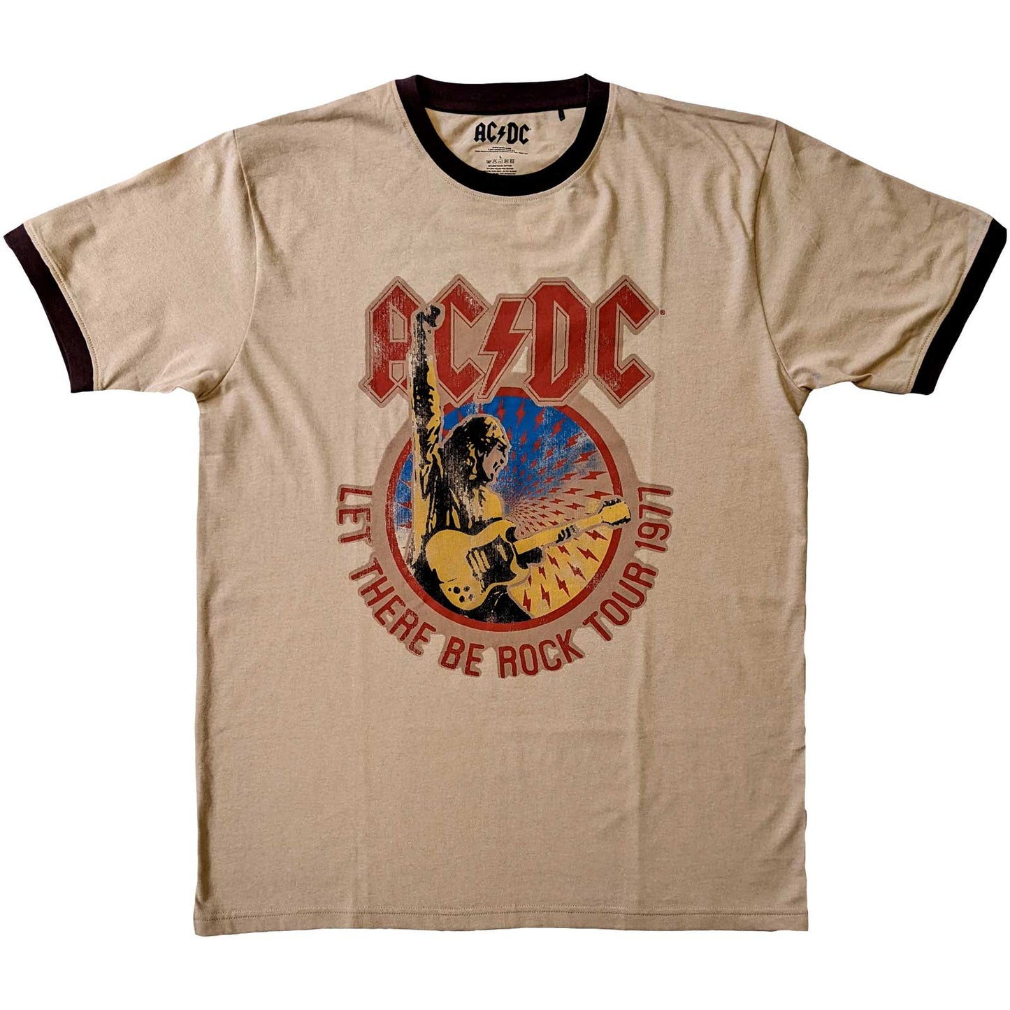 AC/DC Ringer T-Shirt Let There Be Rock Tour '77