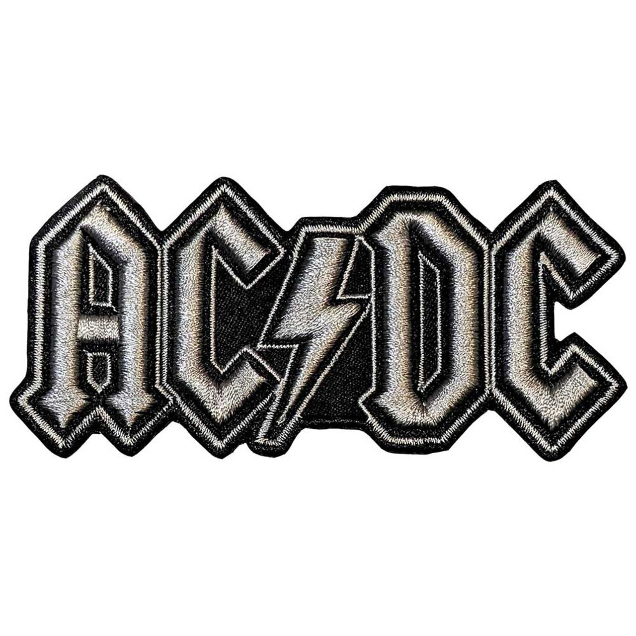 AC/DC Standard Patch: Silver Logo Shirts