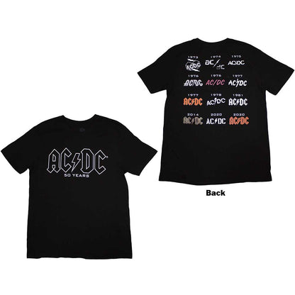 AC/DC T-Shirt: Logo History (Back Print) Shirts