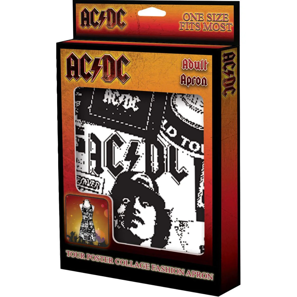 AC/DC Black & White Apron Shirts