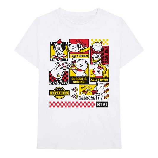BT21 (BTS) Shirt Bite Fast Food (White) Shirts