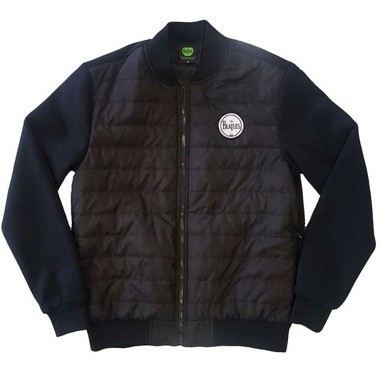 Beatles Quilted Jacket - Drum Logo (Black)
