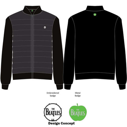 Beatles Quilted Jacket - Drum Logo (Black)