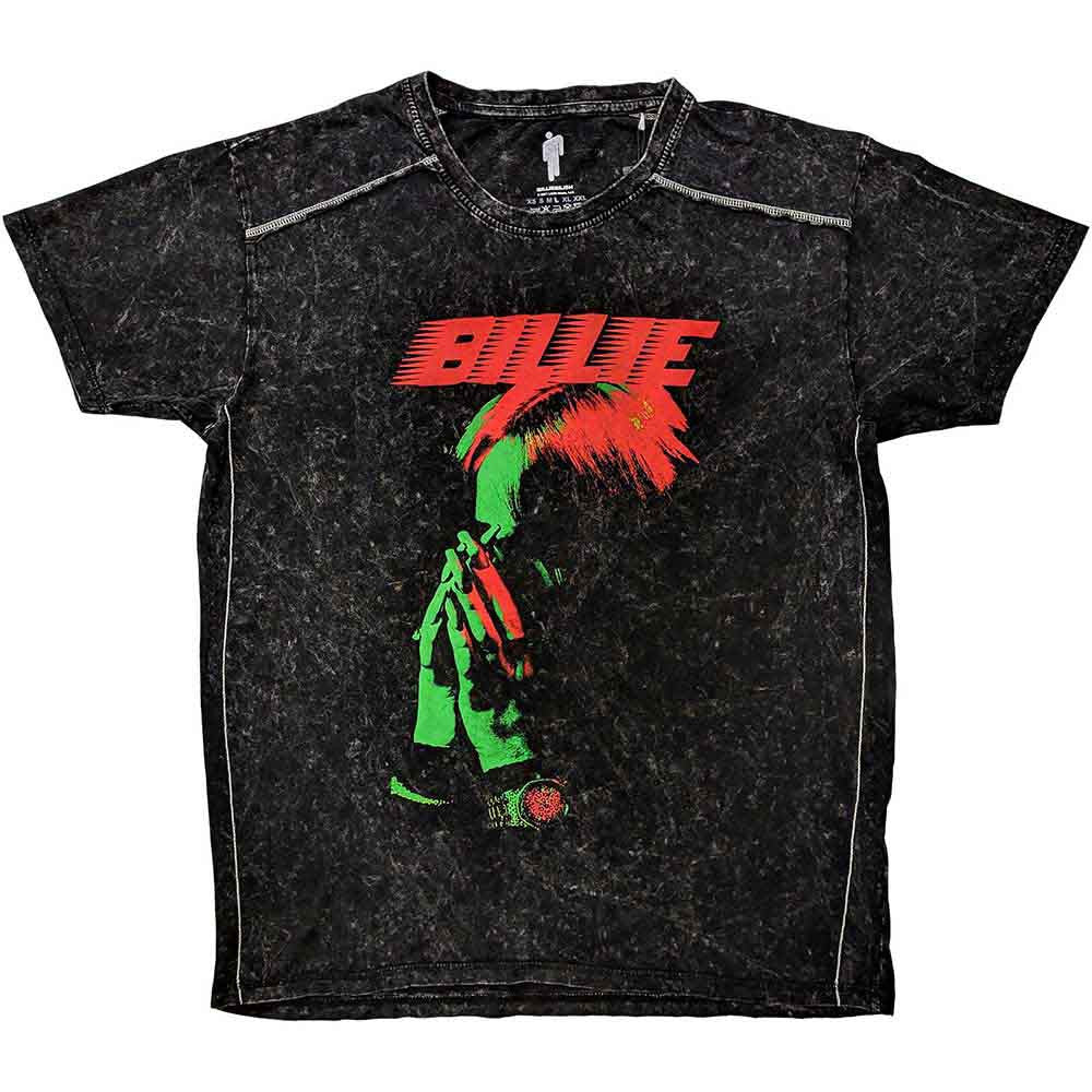 Billie Eilish Shirt: Hands Face (Wash Collection) Shirts
