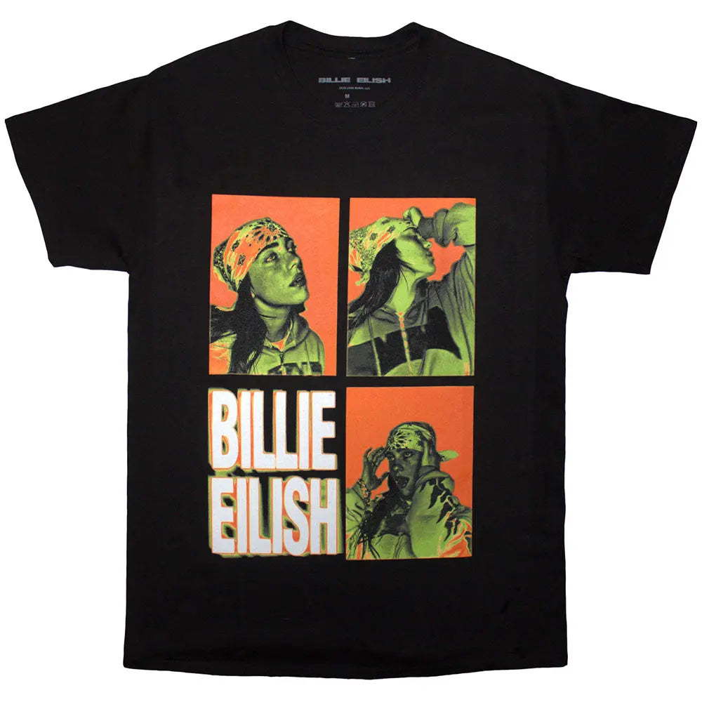 Billie Eilish Shirt 3 Photo Logo (Black) Shirts