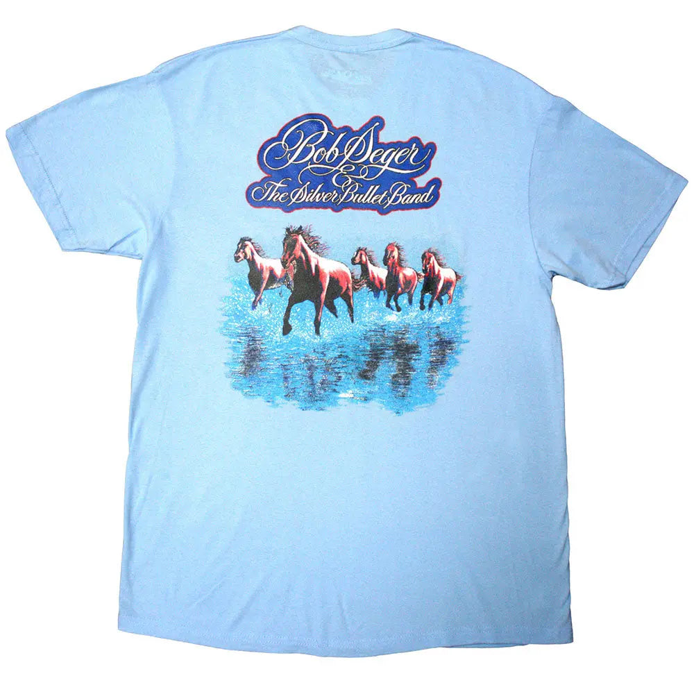 Bob Seger Shirt Horses (Light Blue) Shirts