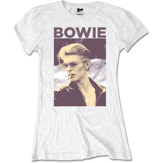 David Bowie Ladies T-Shirt Smoke - Ireland Vinyl