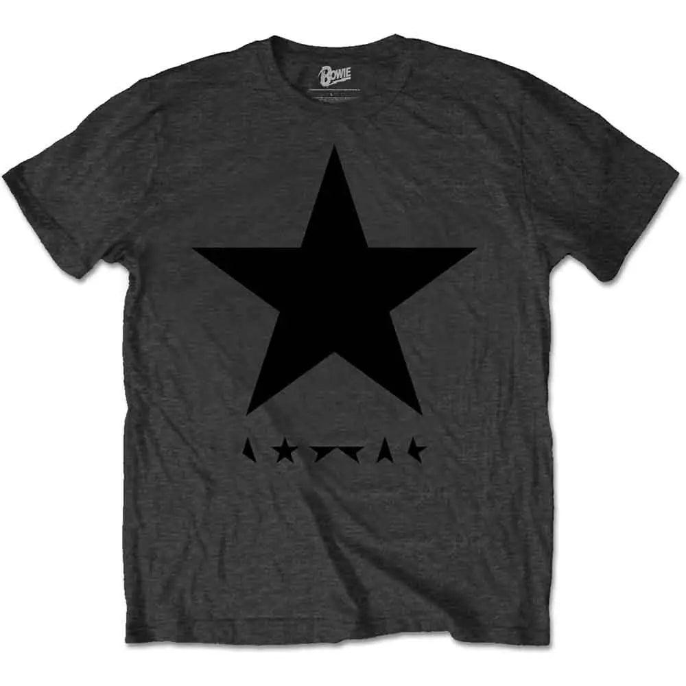 David Bowie Shirt Blackstar on Grey Shirts