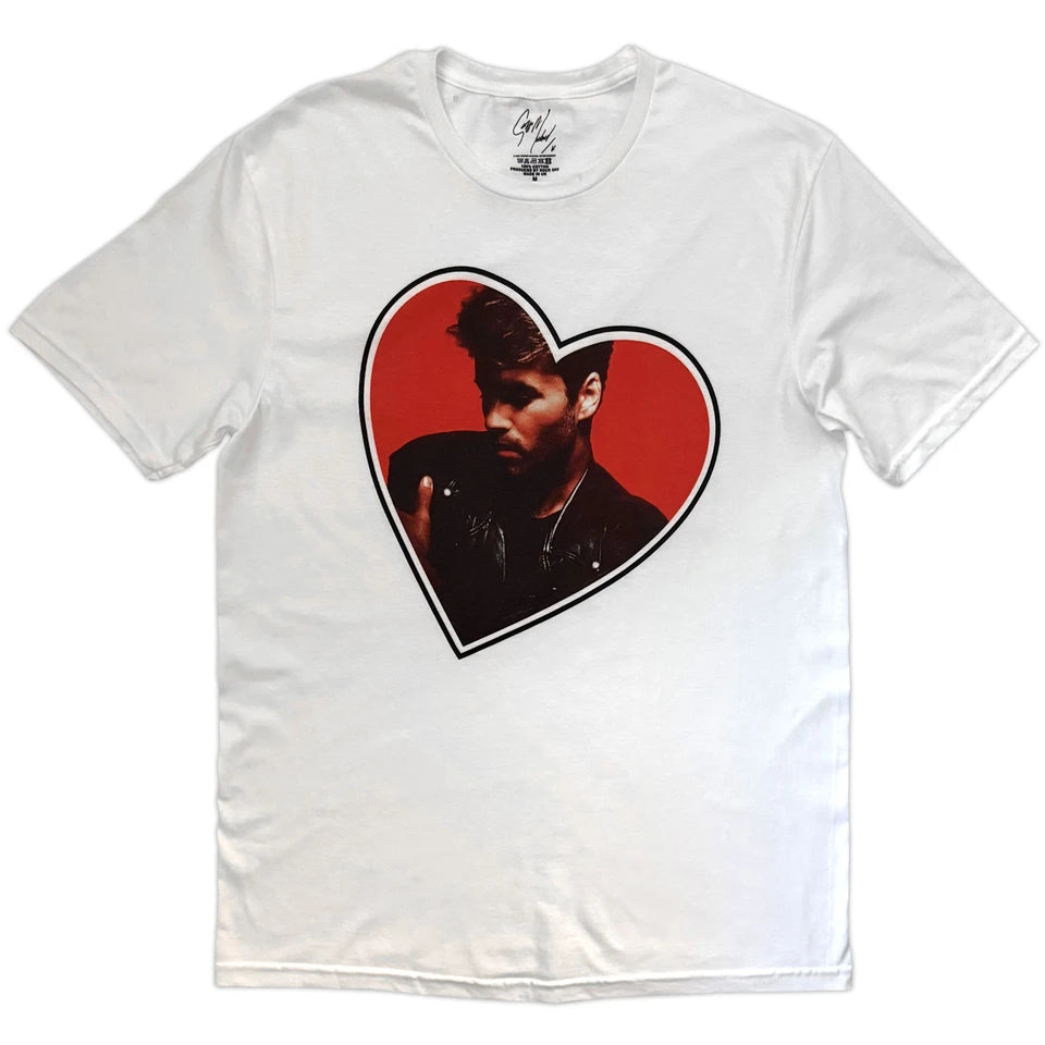 George Michael Shirt - Heart (White)