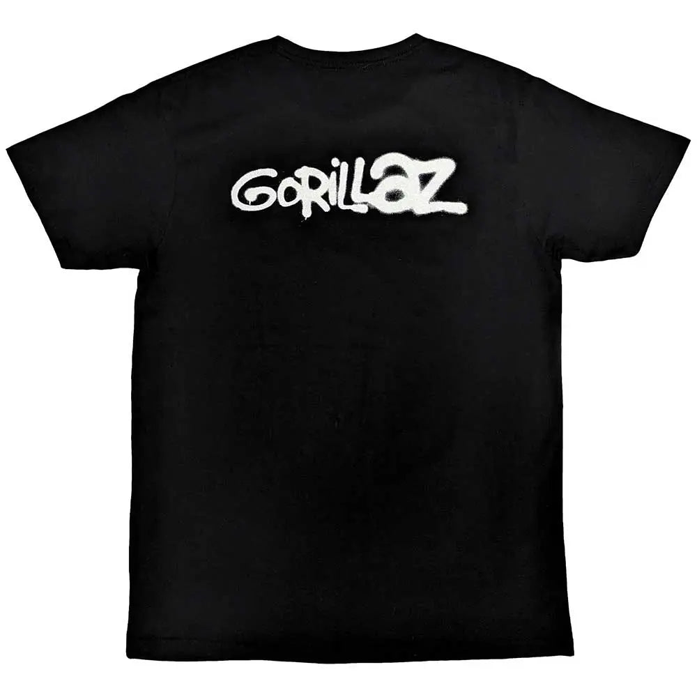 Gorillaz Shirt George Spray (Black) (Back Print) Shirts