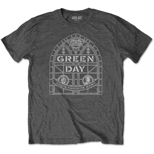 Green Day Shirt: Stained Glass Arch (Charcoal Grey) Shirts