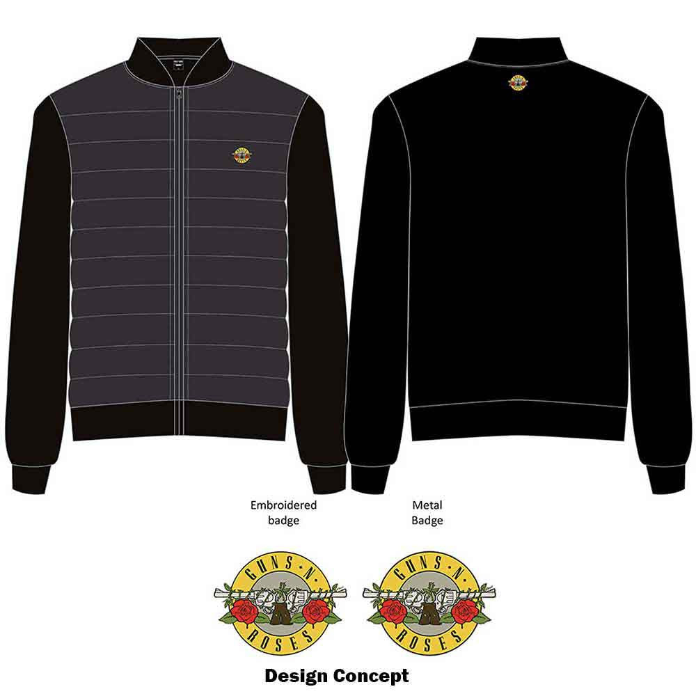 Guns N' Roses Quilted Jacket - Classic Logo (Black)