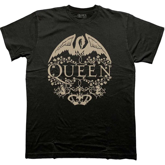 Queen Shirt Floral Crest Mono Shirts