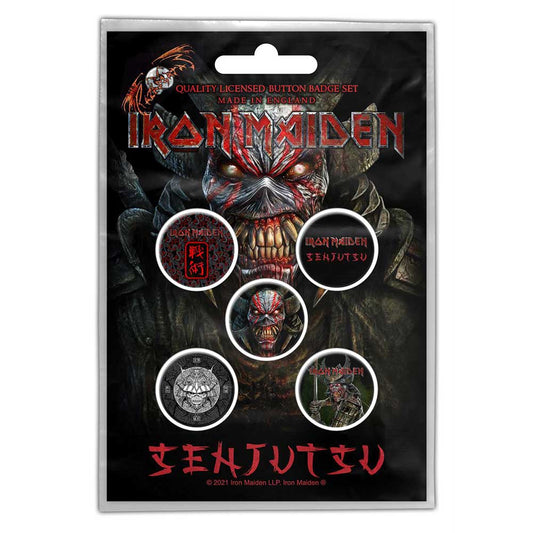 Iron Maiden Button Badge Pack: Senjutsu - Ireland Vinyl